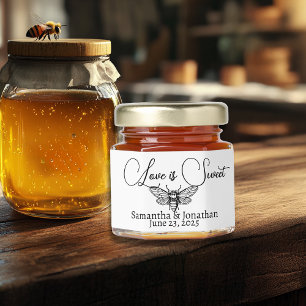 Love is Sweet Wedding Vintage Honey Jar Favors