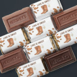 Love is sweet Western Bridal shower Hershey's Miniatures<br><div class="desc">This design features modern neutral colors in a watercolor application. Design in cow print,  glass of champagne,  desert cactus,  cowboy boots.</div>