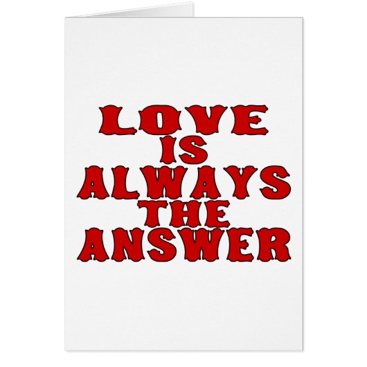 Love Is The Answer Cards (Front)