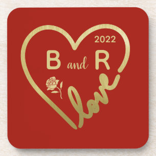 Love IS the Answer for Valentine’s Day      Beverage Coaster
