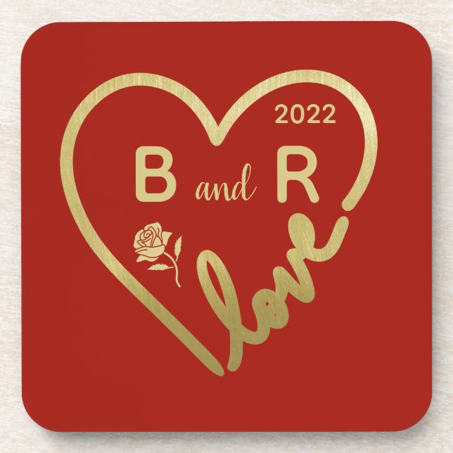 Love IS the Answer for Valentine’s Day      Beverage Coaster (Front)