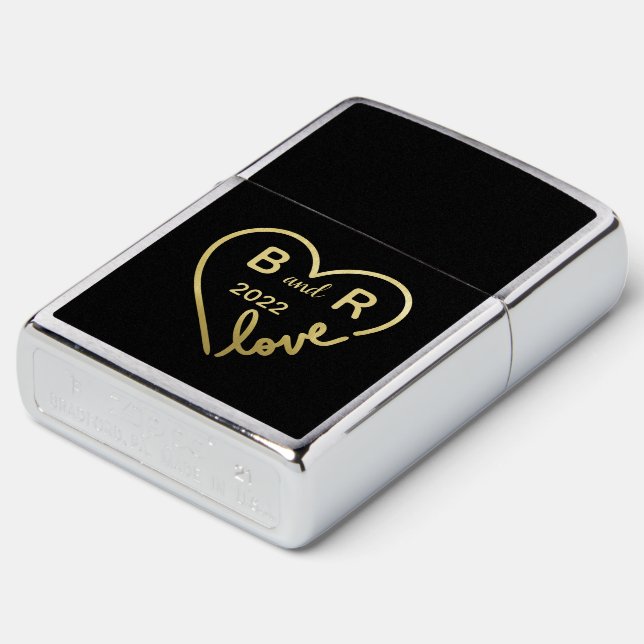 Love IS the Answer for Valentine’s Day     Zippo Lighter (Angled)