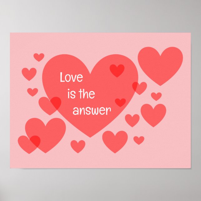 "Love is the answer" Poster (Front)