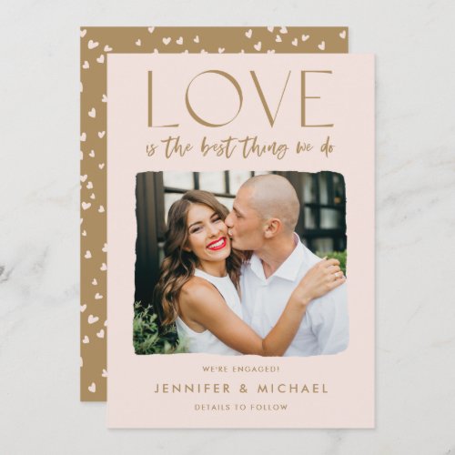 Love Is The Best Photo Engagement Announcement