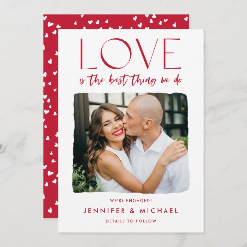 Love Is The Best Photo Engagement Announcement