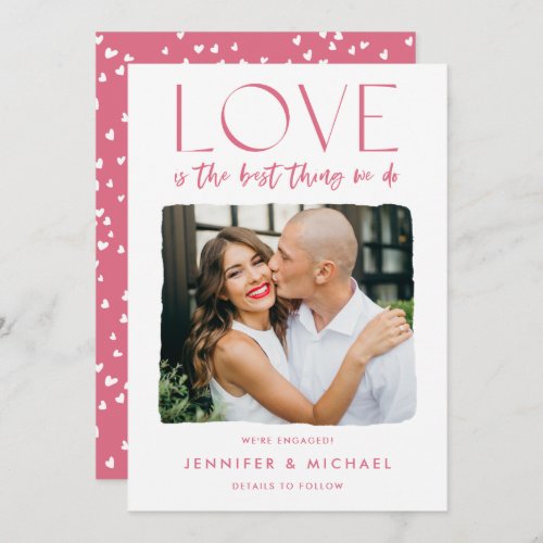 Love Is The Best Photo Engagement Announcement