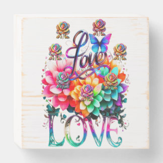 Love is the greatest of things, and God is love. Wooden Box Sign