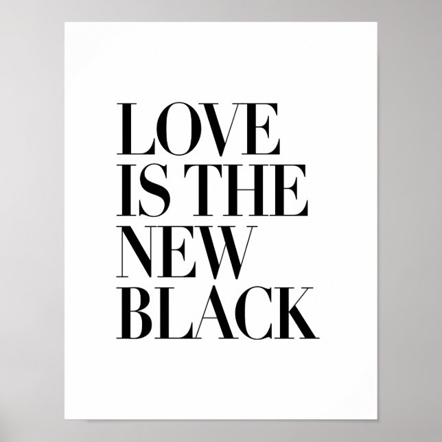 LOVE IS THE NEW BLACK POSTER (Front)