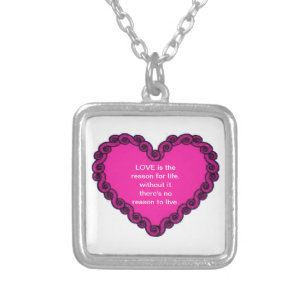 Love Is The Reason Silver Plated Necklace