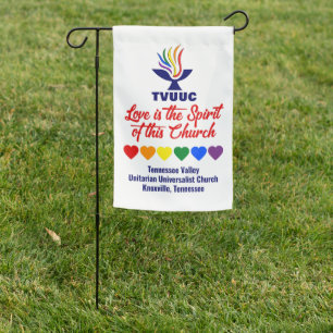 Love is the Spirit - Rainbow Hearts Garden Flag