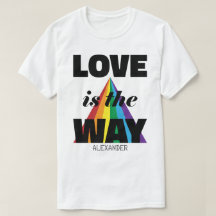 Love Is The Way Black Rainbow Name Personalized