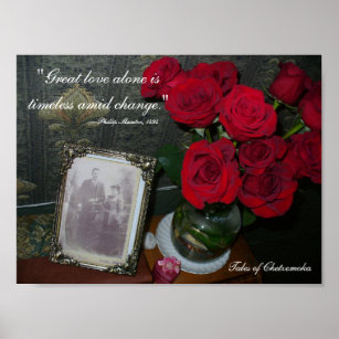 Love is timeless—Victorian quote Poster