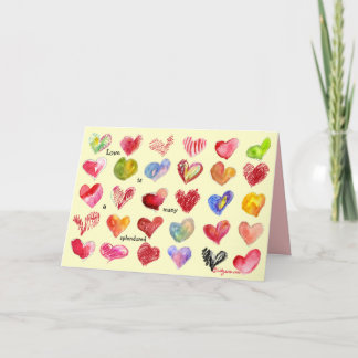 Love is... Valentine Hearts Card