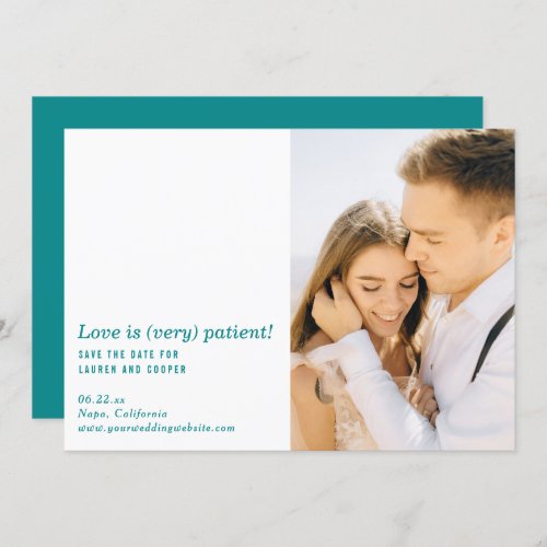 Love Is Very Patient Modern Wedding Save The Date