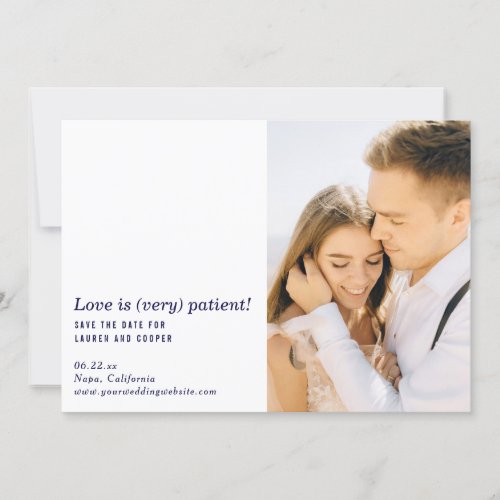 Love Is Very Patient Modern Wedding Save The Date