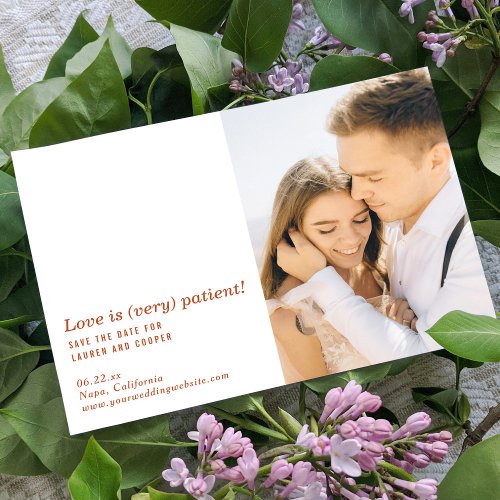 Love Is Very Patient Modern Wedding Save The Date