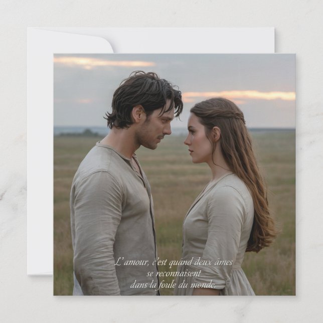 Love is when two souls recognize each other card (Front)