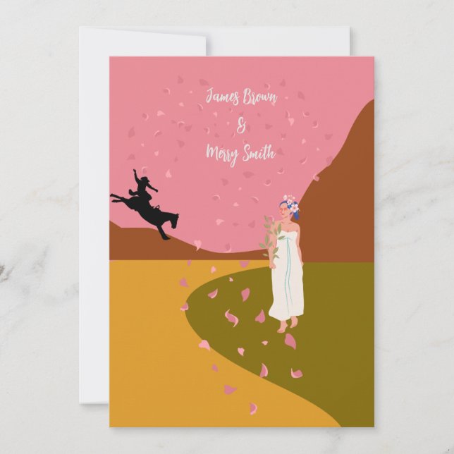 Love is Wild Ride to Forever Wedding Invitation (Front)