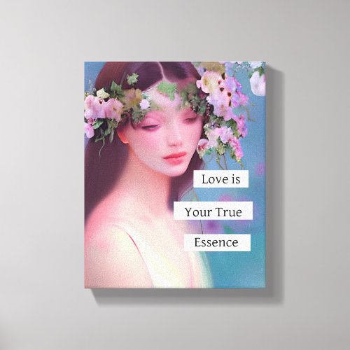 Love is Your True Essence  Fairy Like Angelic  Canvas Print