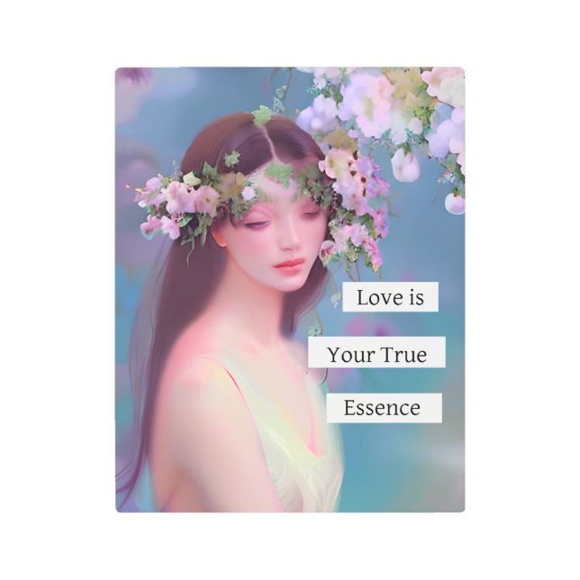 Love is Your True Essence | Fairy Like Angelic  Metal Print (Front)