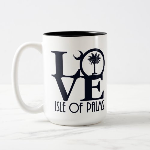 LOVE Isle of Palms 15oz Two_Tone Coffee Mug