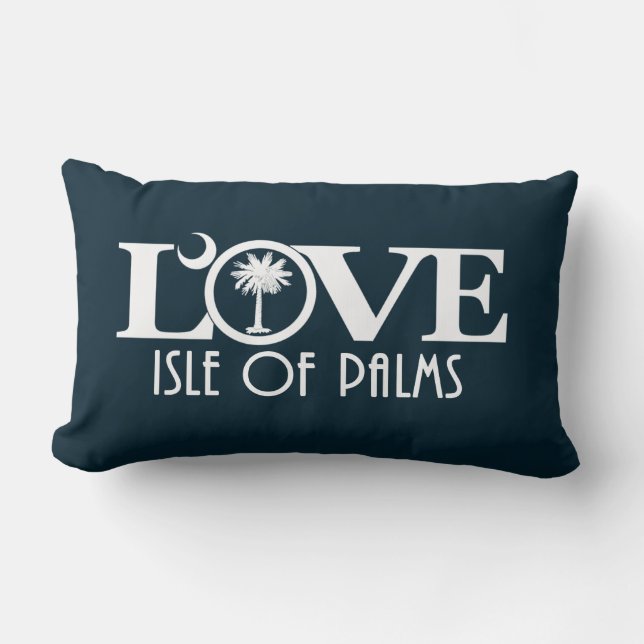 LOVE Isle of Palms Lumbar Pillow (Front)