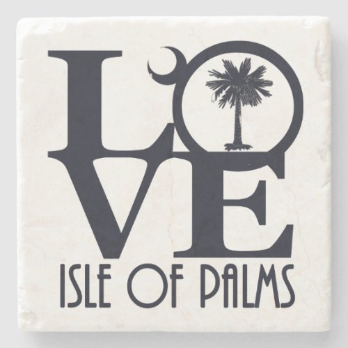 LOVE Isle of Palms Stone Coaster
