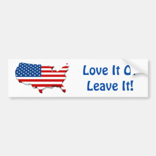 Love It America On White Bumper Sticker