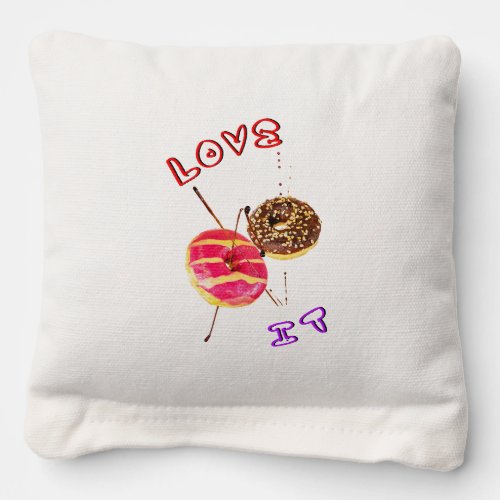 Love It Doughnut 2 June Valentines World Donut Day Cornhole Bags