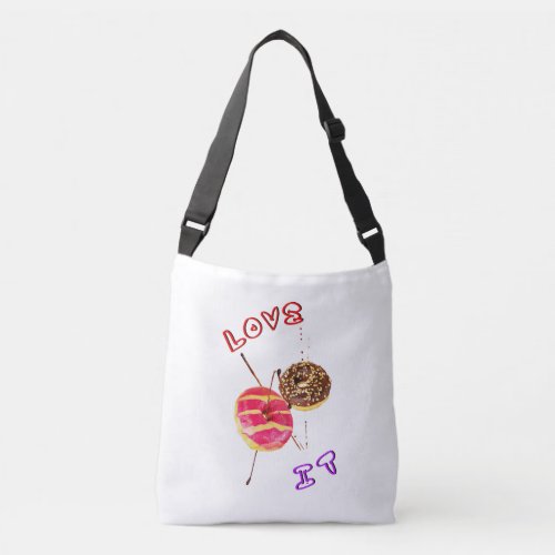 Love It Doughnut 2 June Valentines World Donut Day Crossbody Bag