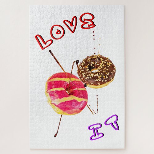 Love It Doughnut 2 June Valentines World Donut Day Jigsaw Puzzle