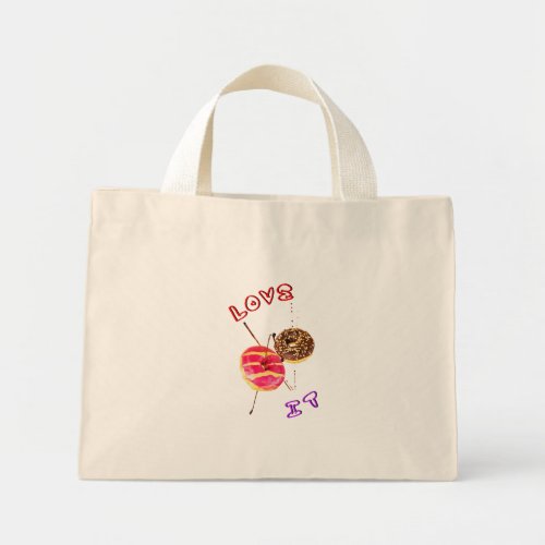 Love It Doughnut 2 June Valentines World Donut Day Mini Tote Bag