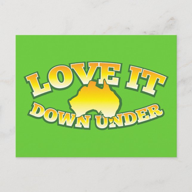 Love it Down under Aussie Australian shop Design Postcard (Front)