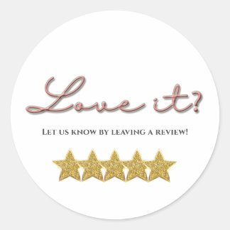 Love it five stars review sticker