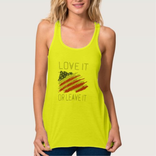 Love it or leave it USA Flag Tank Top