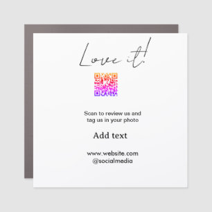 Love it scan QR review social media share photo na Car Magnet