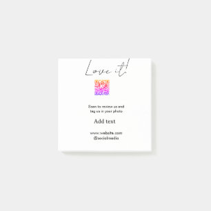 Love it scan QR review social media share photo na Post-it Notes