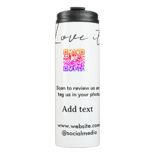 Love it scan QR review social media share photo na Thermal Tumbler