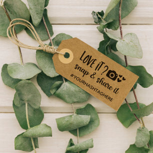 Love It Snap It Share It Your Hashtag Rubber Stamp