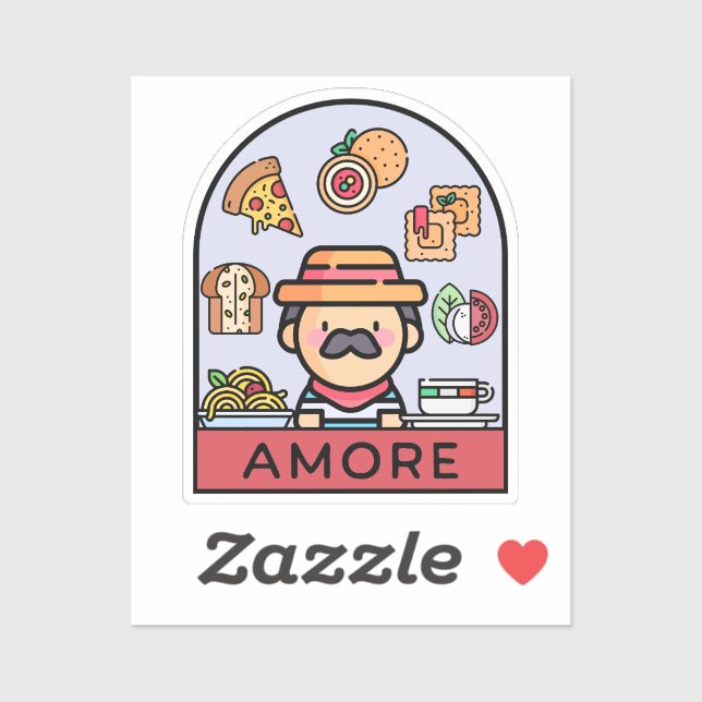 Love Italian Food Sticker (Sheet)
