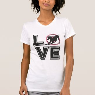 Love Italian greyhound Black Typography Silhouette