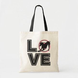 Love Italian greyhound Black Typography Silhouette