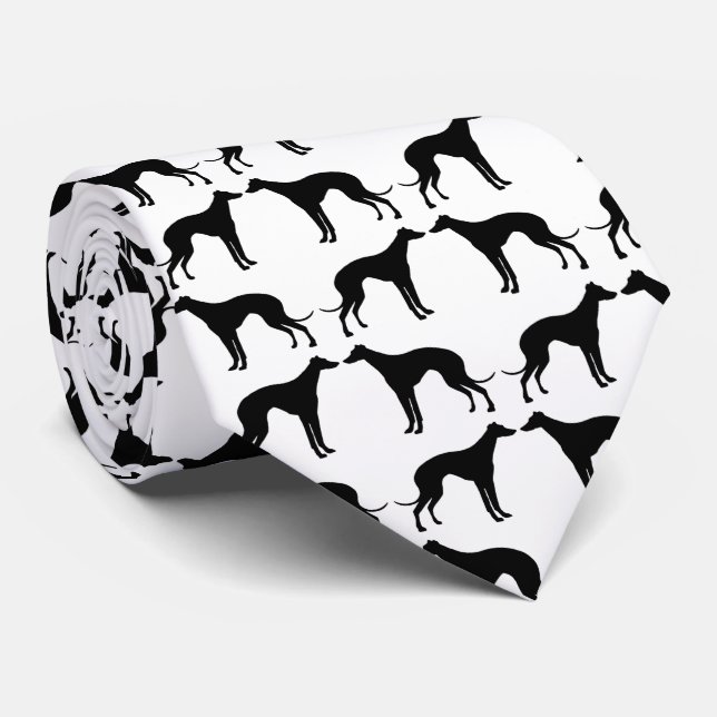 Love Italian Greyhound Dogs Neck Tie (Rolled)