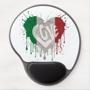 Love Italy Flag Gel Mouse Pad