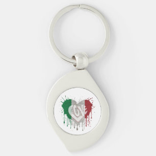 Love Italy Flag Keychain