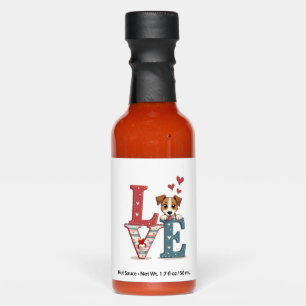 LOVE Jack Russell Terrier Dog Happy Valentines Day Hot Sauces