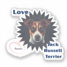 Love Jack Russell Terrier Vintage Style