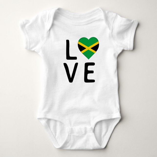 Love - Jamaica Flag Baby Bodysuit (Front)