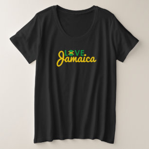 Love Jamaica Flag Plus Size T-Shirt