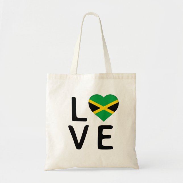 Love - Jamaica Flag Tote Bag (Front)
